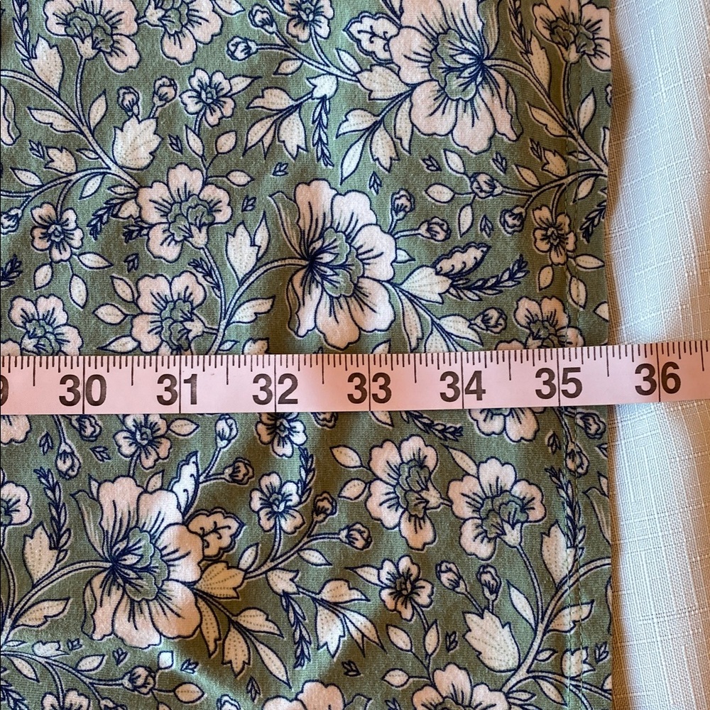 J. Jill Sage Green Floral Smocked Midi Dress - Picture 7 of 7